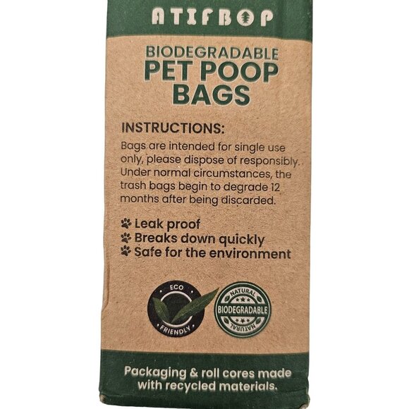 ATIFBOP Biodegradable Pet Poop Bags 24 Rolls Count - Picture 4 of 6